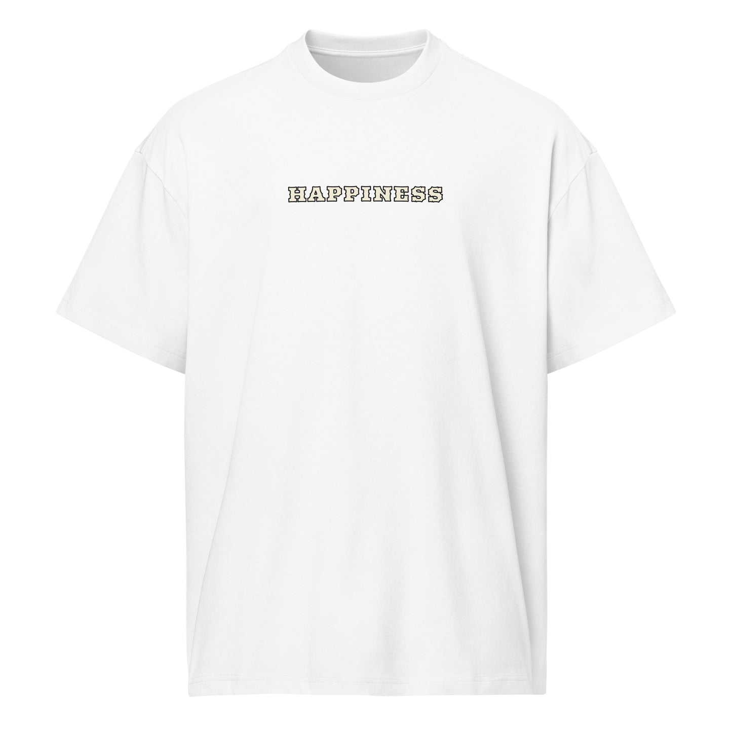T-shirt Happiness Worldwide blanc face - streetwear
