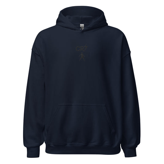 Pull à capuche CR7 Cristiano Ronaldo bleu marine face – broderie CR7