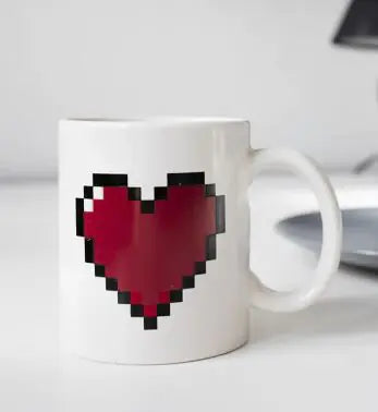 Tasses “Cœurs Pixel” – L’amour version rétro