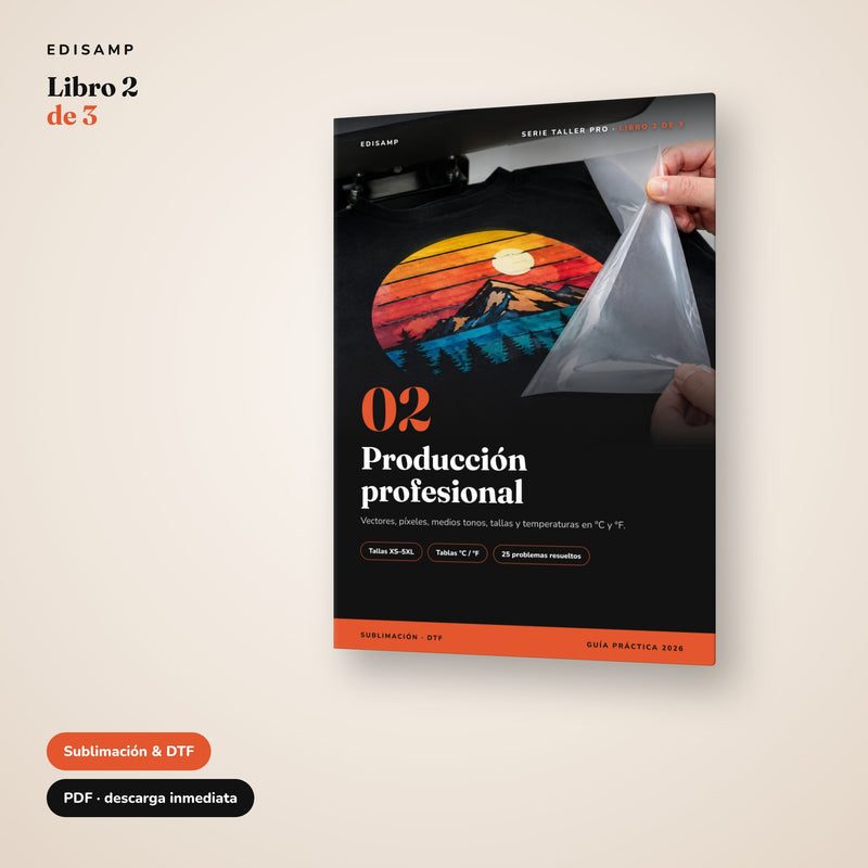 Ebook Sublimation et DTF Livre 2 Producción profesional EDISAMP, guide PDF en espagnol