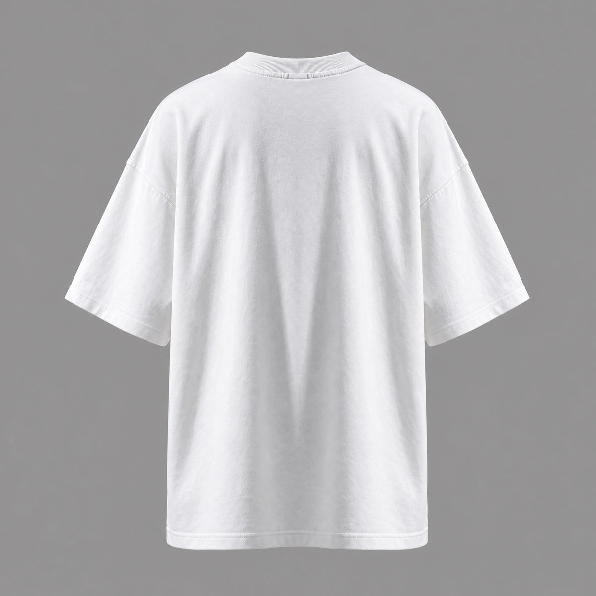 T-shirt oversize blanc uni femme à personnaliser - vue de dos