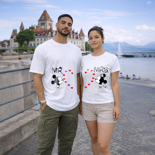 T-shirts Couple MR & MRS – Amour Assorti
