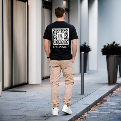 T-shirt noir homme minimaliste – Logo discret poitrine