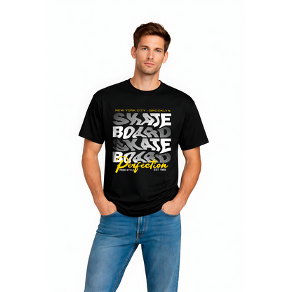 T-shirt noir Brooklyn typographie – streetwear new-yorkais