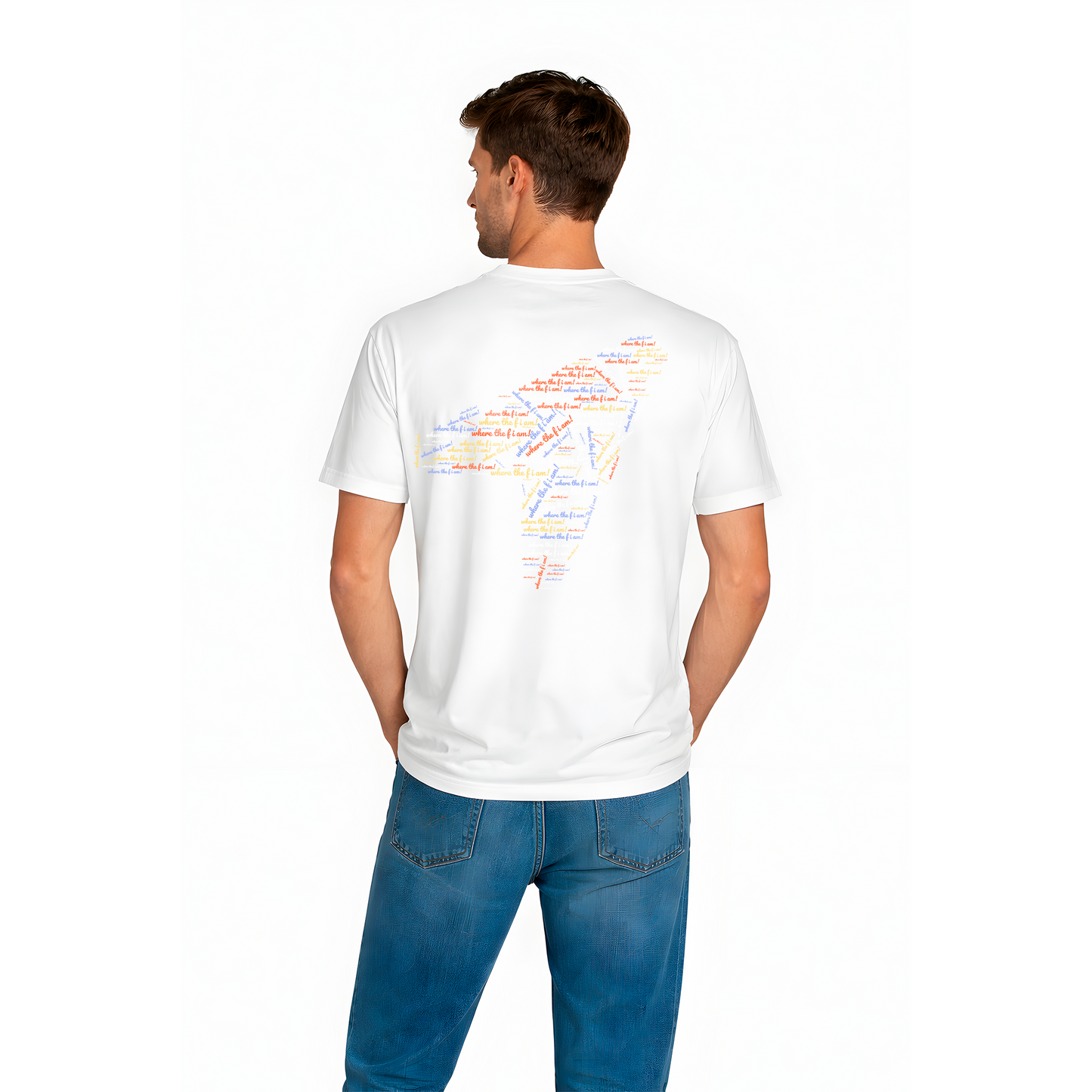 T-shirt blanc homme – Design typographique artistique streetwear