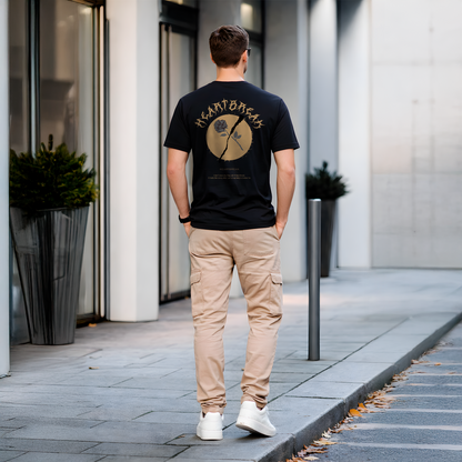 T-shirt Noir Homme « Heartbreak » – Design Rose Brisée Streetwear