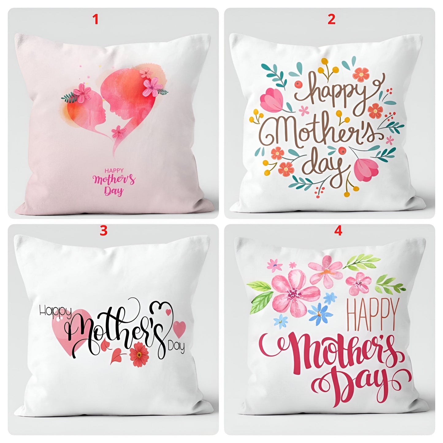 Coussin personnalisé – Design floral élégant ou message sur mesure