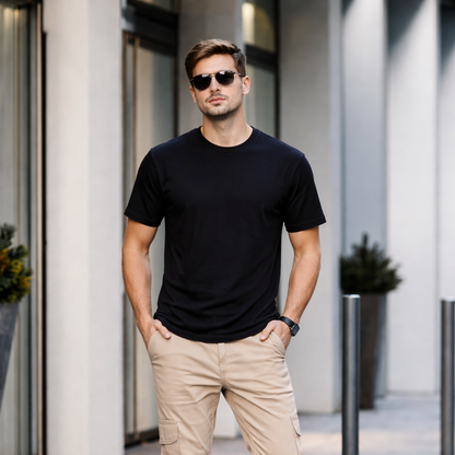 T-shirt Noir Streetwear Skateboarding