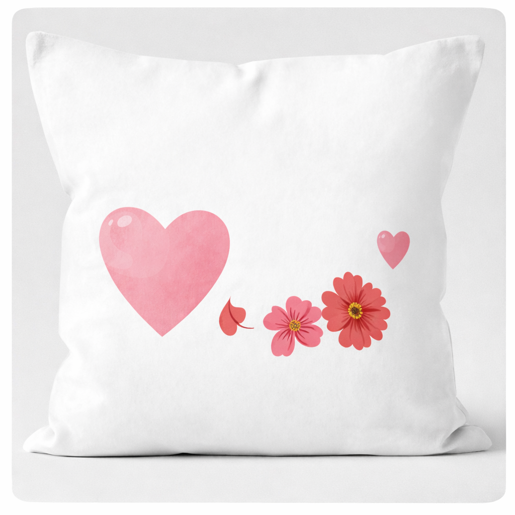 Coussin personnalisé – Design floral élégant ou message sur mesure
