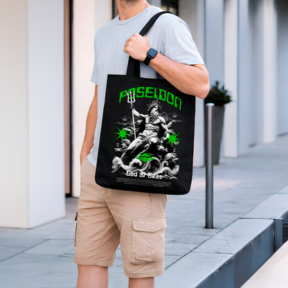 Sac tote noir Poseidon “God of Seas”