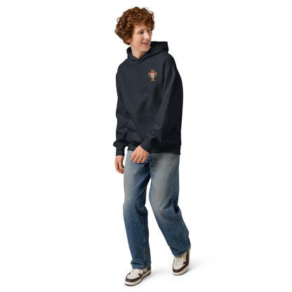 Sweat à capuche oversize Portugal bleu marine - profil football