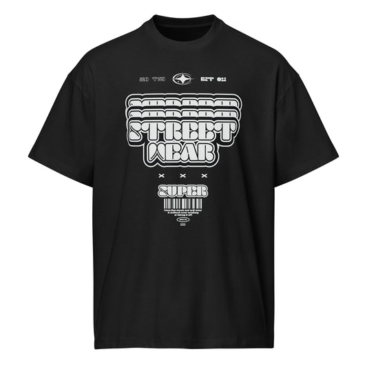 T-shirt boxy Street Wear Super Graffiti noir face - graffiti Street Wear Super