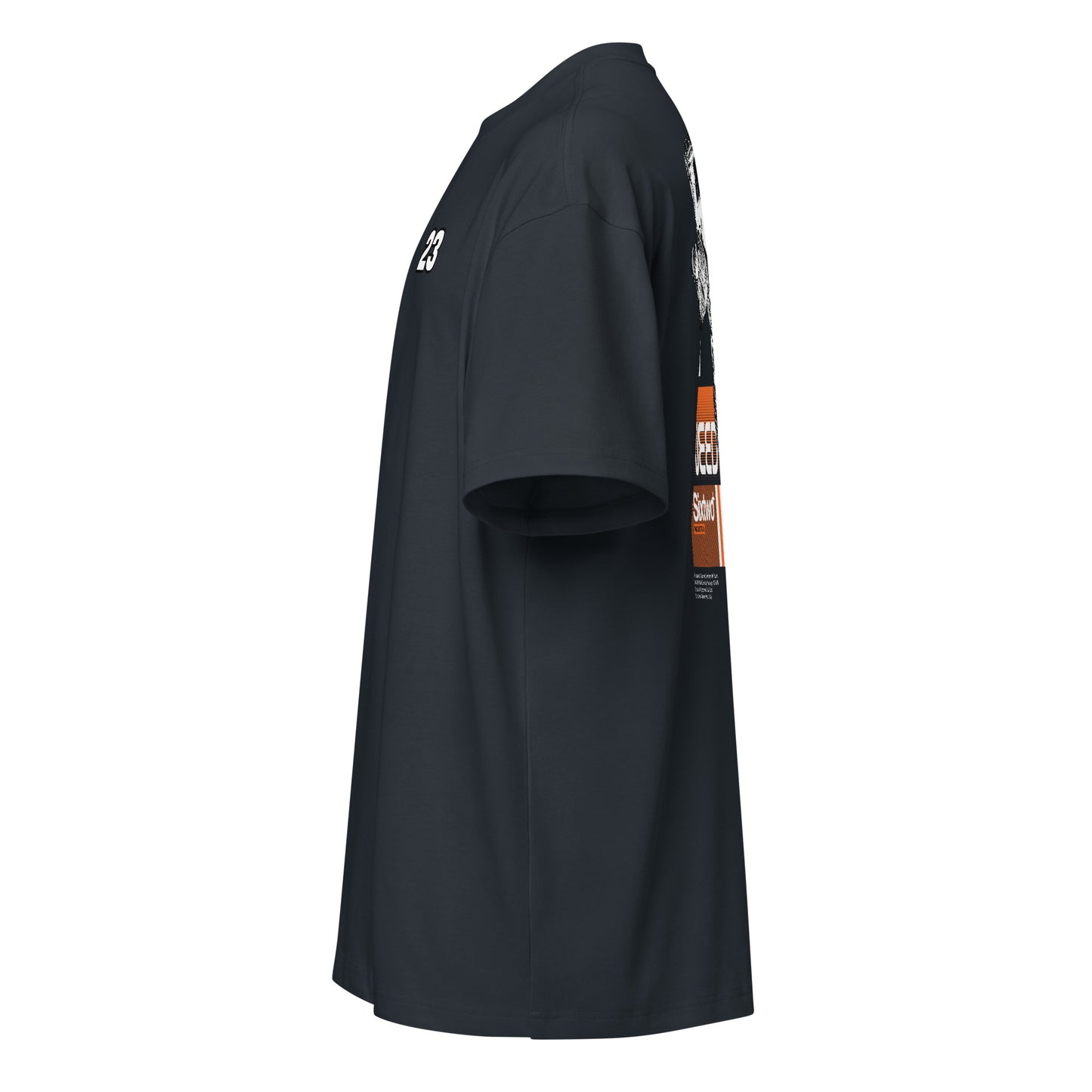T-shirt Need Space astronaute bleu marine - profil gauche
