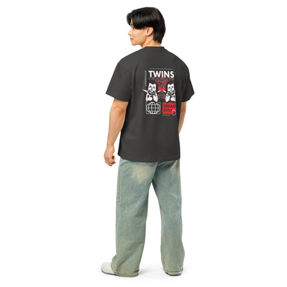 T-shirt Twins Urban Style noir vintage dos - chérubins streetwear