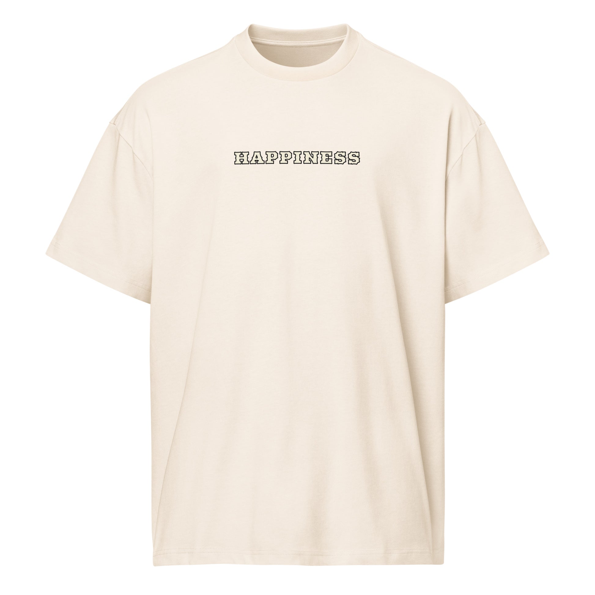 T-shirt Happiness Worldwide blanc vintage face - streetwear