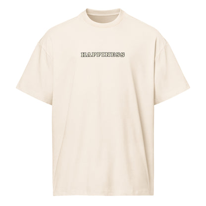 T-shirt Happiness Worldwide blanc vintage face - streetwear