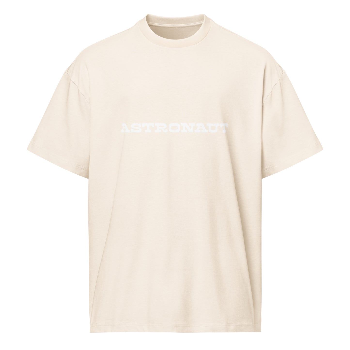 T-shirt boxy Astronaut Solar System blanc vintage face - uni sans imprimé