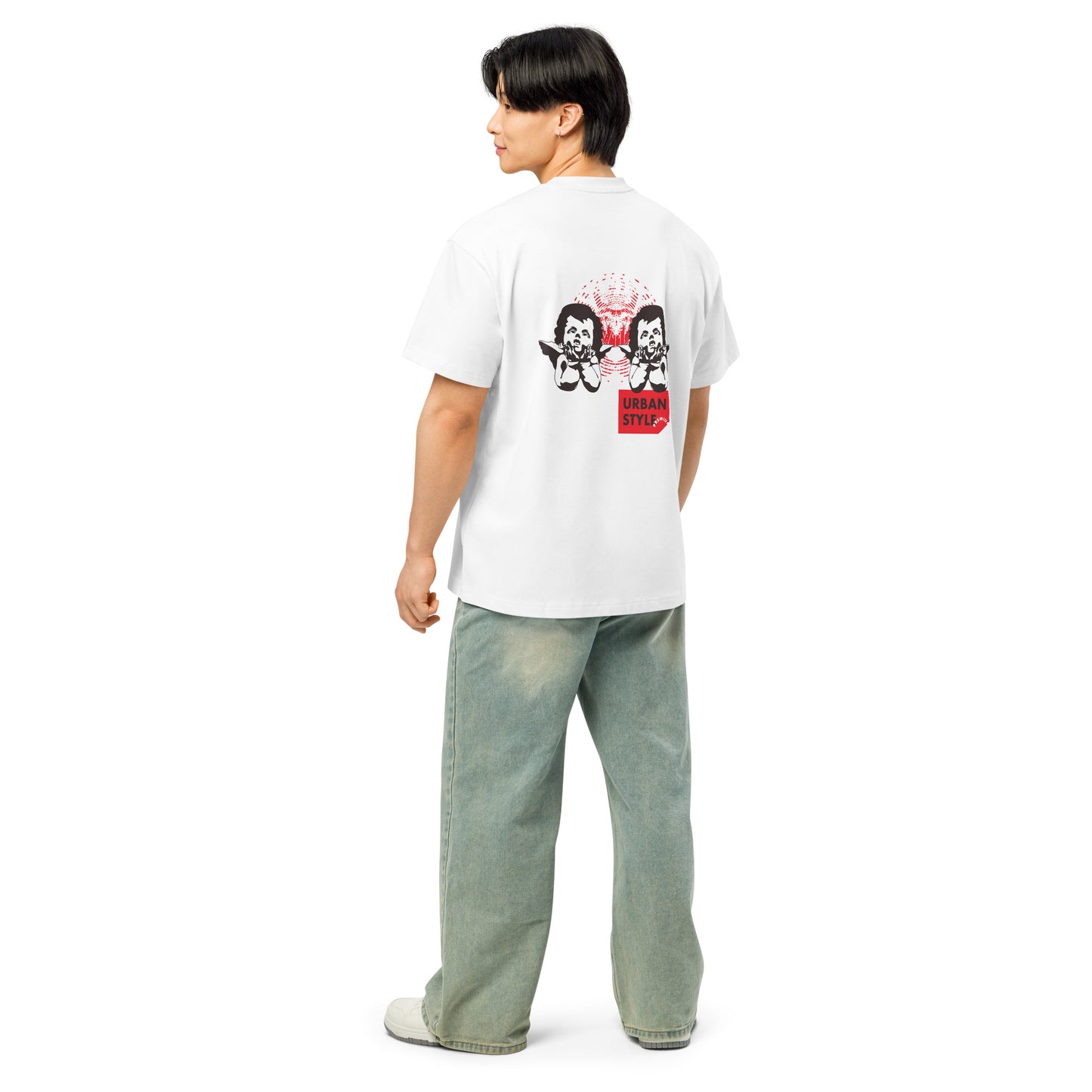 T-shirt Twins Urban Style blanc dos - chérubins globe streetwear