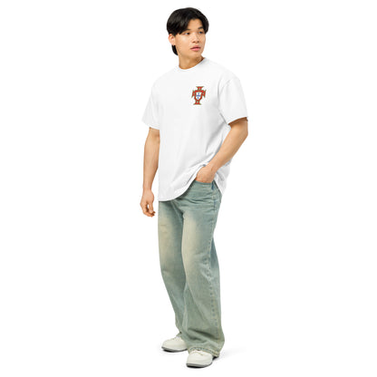 T-shirt oversize Cristiano Ronaldo Portugal blanc - profil gauche