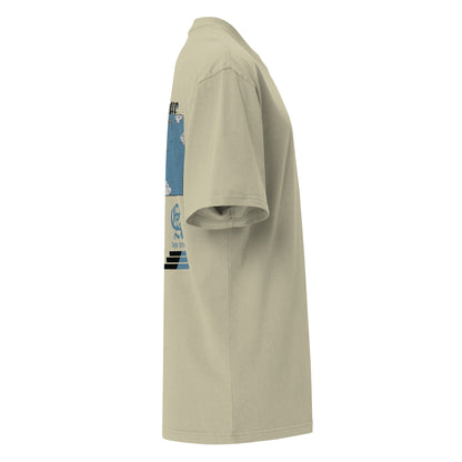 T-shirt oversize délavé The New Future Eucalyptus Délavé profil droit - coupe oversize streetwear