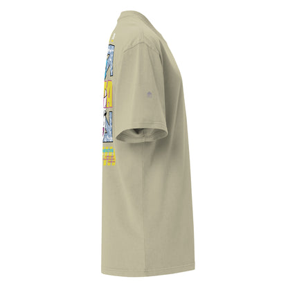 T-shirt oversize délavé Drama Regime Eucalyptus Délavé profil droit - coupe oversize streetwear