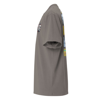 T-shirt oversize délavé Drama Regime Gris Délavé profil gauche - coupe oversize streetwear
