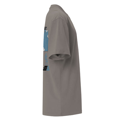 T-shirt oversize délavé The New Future Gris Délavé profil droit - coupe oversize streetwear