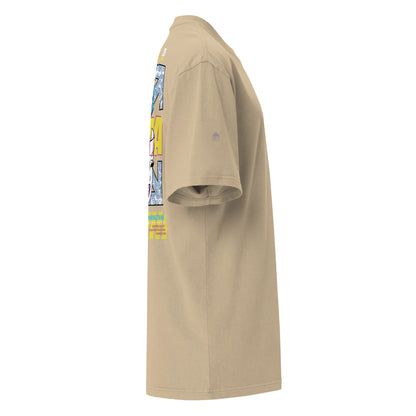 T-shirt oversize délavé Drama Regime Kaki Délavé profil droit - coupe oversize streetwear