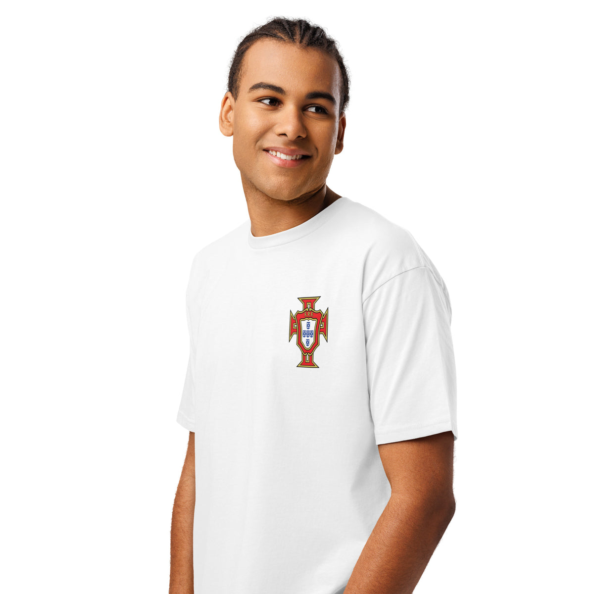T-shirt premium Cristiano Ronaldo Portugal blanc - football homme