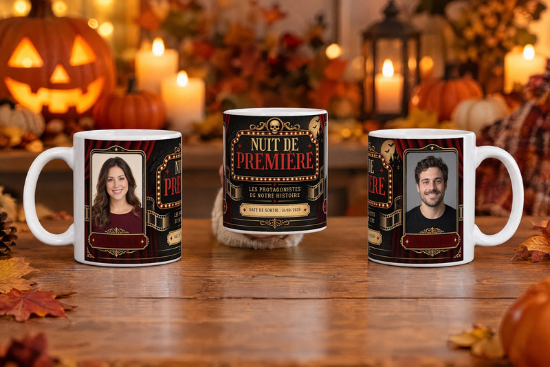 Personalisierte Pärchen-Tasse mit Foto – Nuit de Première