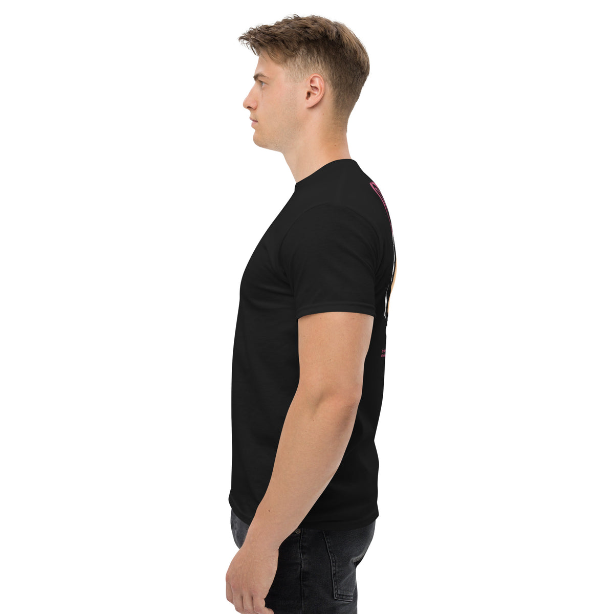 T-shirt manga streetwear noir profil gauche