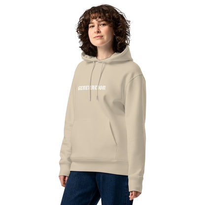 Sweat à capuche Generation Beige Désert face - petit logo Generation à la poitrine