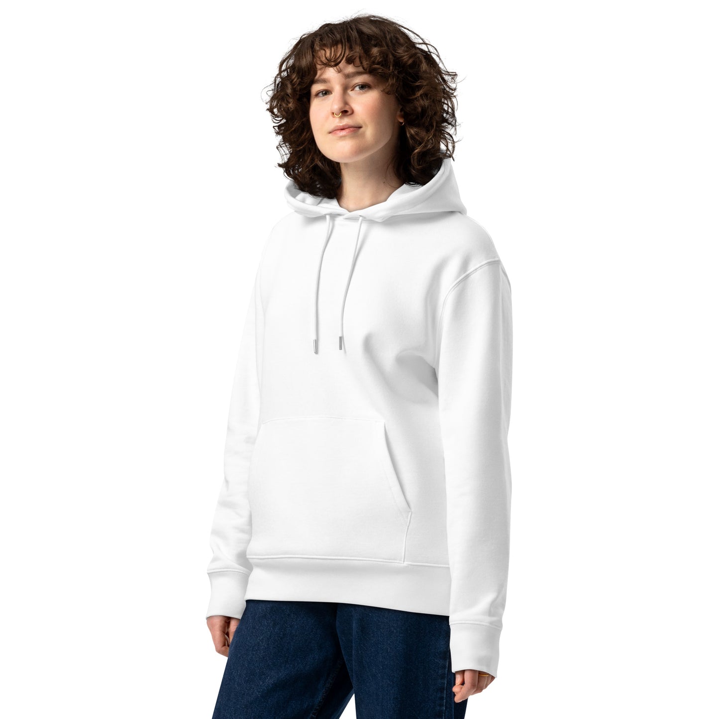Sweat à capuche Generation Blanc face - petit logo Generation à la poitrine