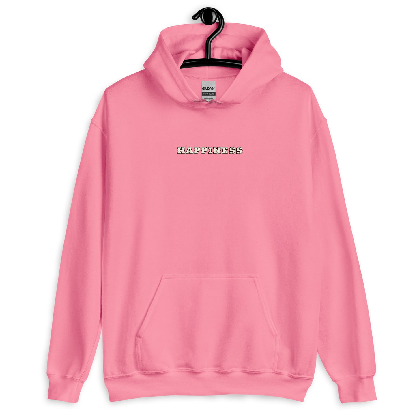 Sweat à capuche Happiness Worldwide azalée face - broderie