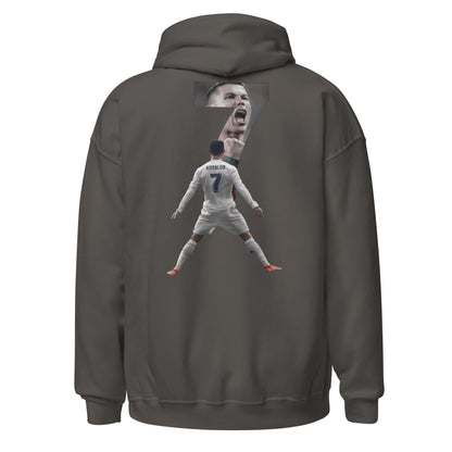 Pull à capuche CR7 Cristiano Ronaldo anthracite dos – imprimé Ronaldo