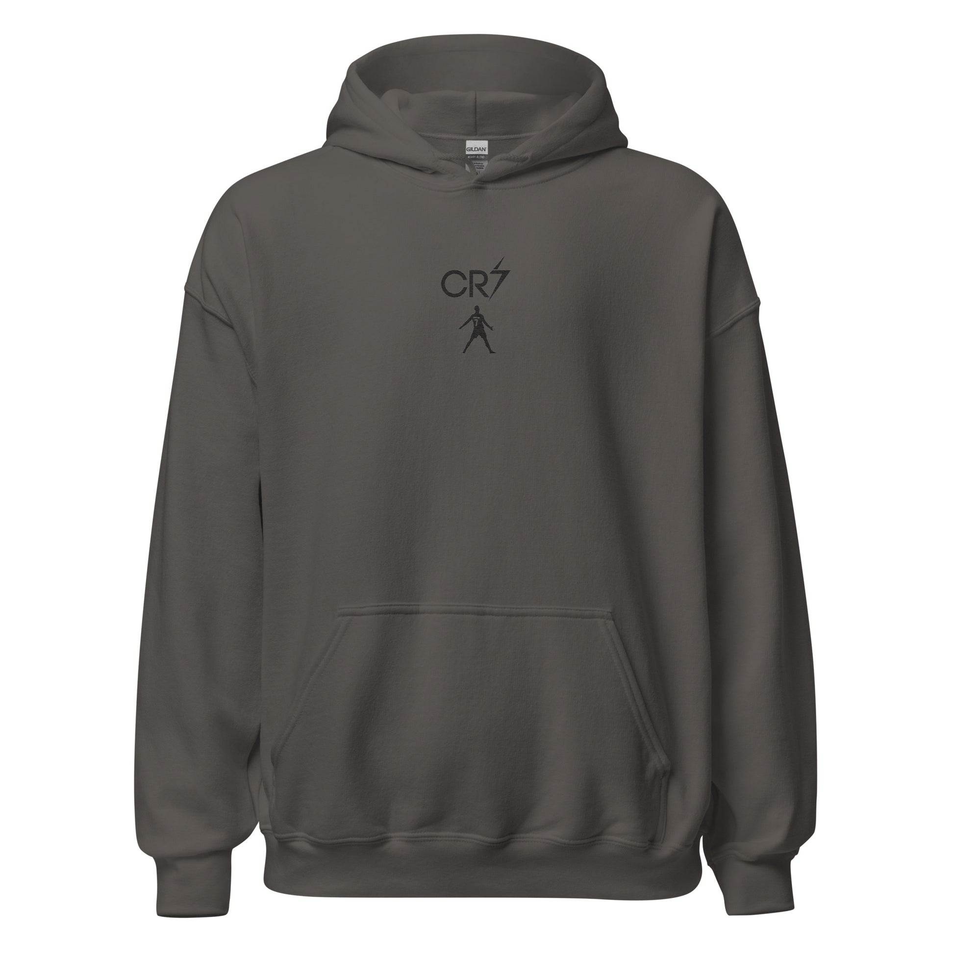Pull à capuche CR7 Cristiano Ronaldo anthracite face – broderie CR7