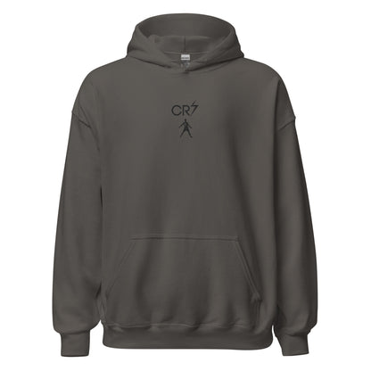 Pull à capuche CR7 Cristiano Ronaldo anthracite face – broderie CR7