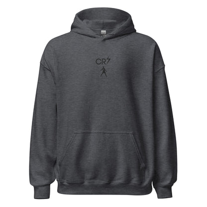 Pull à capuche CR7 Cristiano Ronaldo gris foncé face – broderie CR7