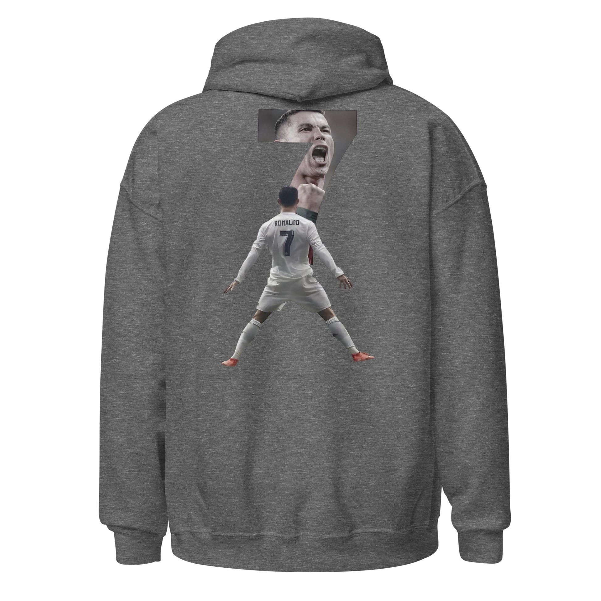 Pull à capuche CR7 Cristiano Ronaldo graphite dos – imprimé Ronaldo