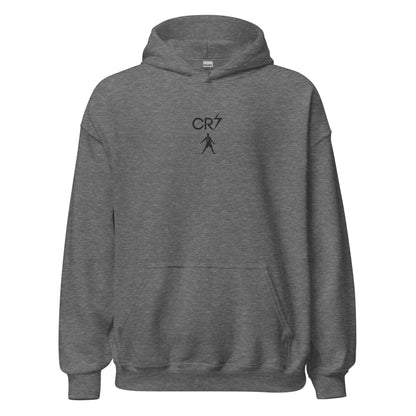 Pull à capuche CR7 Cristiano Ronaldo graphite face – broderie CR7