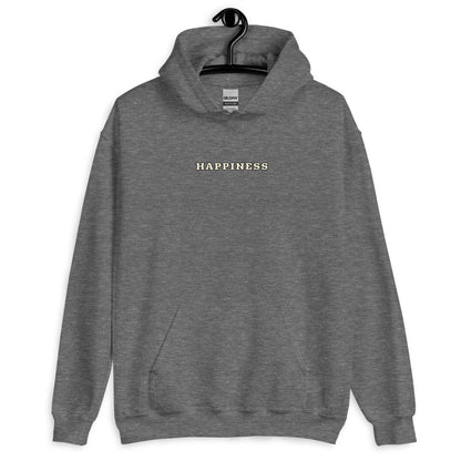 Sweat à capuche Happiness Worldwide graphite face - broderie