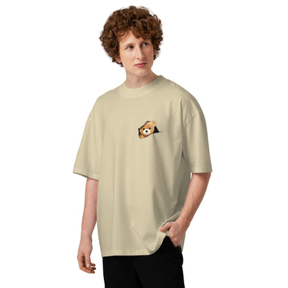 T-shirt col montant Panic Paranoia pierre face - ourson à la poitrine