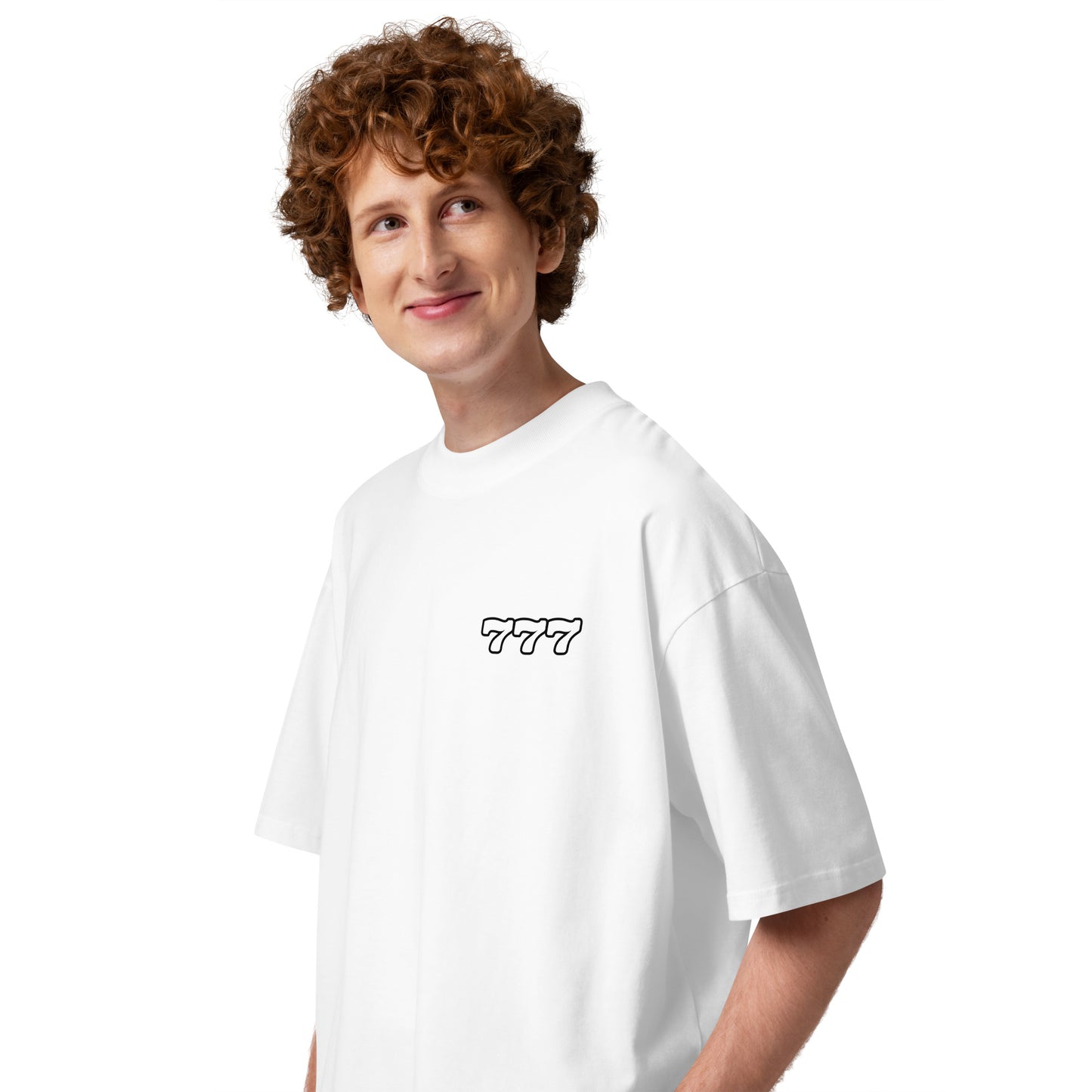 T-shirt col montant Dreamer 777 blanc profil gauche