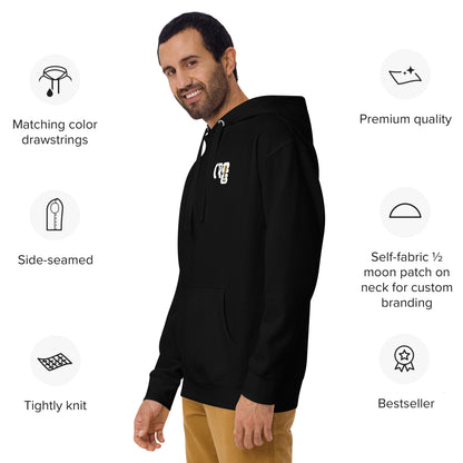 Pull à capuche CR7 Cristiano Ronaldo noir – logo poitrine football