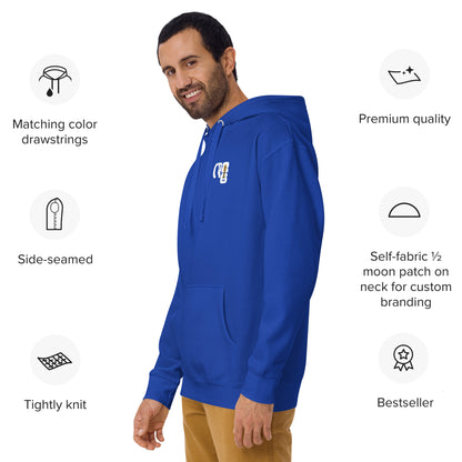 Pull à capuche CR7 Cristiano Ronaldo bleu roi – football