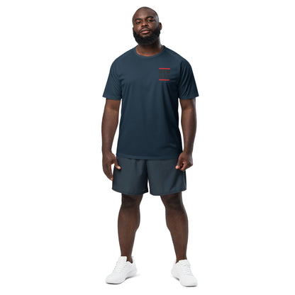 Maillot de sport Gym Rat bleu marine face - fitness