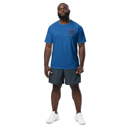Maillot de sport Gym Rat bleu roi face - fitness