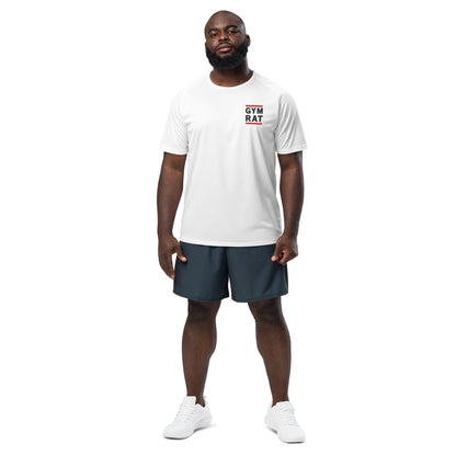 Maillot de sport Gym Rat blanc face - fitness musculation