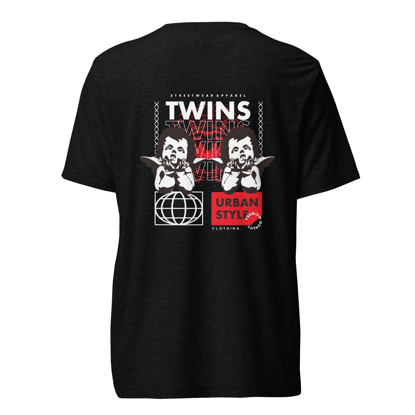 T-shirt Twins Urban Style noir dos - chérubins streetwear