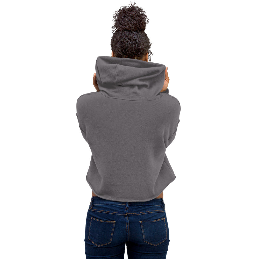 Sweat à capuche court Twins tempête dos - coupe courte femme